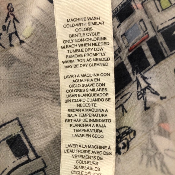 Chico’s Poly Tunic, Black, white, hint of orange🍊🍊🍊 - Picture 9 of 9